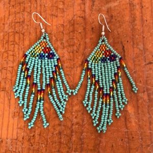 Beautiful Beaded Earrings. Hand made in Taos, NM